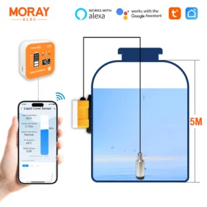 ME202R 5M LED Display Wireless Measurement Transmitter Submersible Sensor Smart Home Intelligent Water Tank Level Sensor