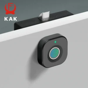 Fingerprint Lock Black Keyless Cabinet Lock Smart Drawer Locks Anti-theft Door Lock