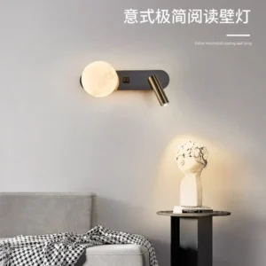 Wall lamp Nordic modern black and white minimalist living room sofa background wall decorative lamp light luxury bedroom bedside